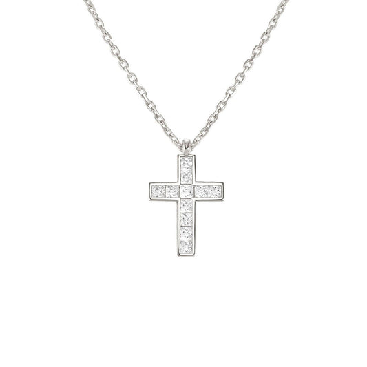 Collana girocollo donna Nomination Carismatica in argento con croce grande di zirconi 240905-031-1