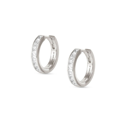 Orecchini a cerchio donna Nomination Carismatica in argento con zirconi bianchi 240906-031-1