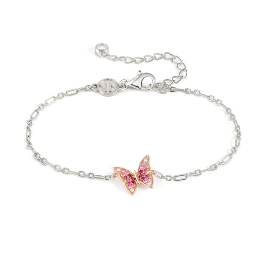 Bracciale donna Nomination Crysalis in argento con farfalla di zirconi bianchi e rosa 241102-040-1