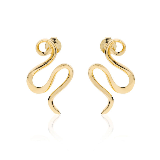Orecchini a lobo Unoaerre Fashion Jewellery donna in bronzo dorato serpenti 2438-1