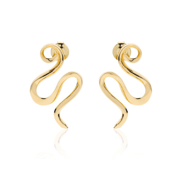 Orecchini a lobo Unoaerre Fashion Jewellery donna in bronzo dorato serpenti 2438-1