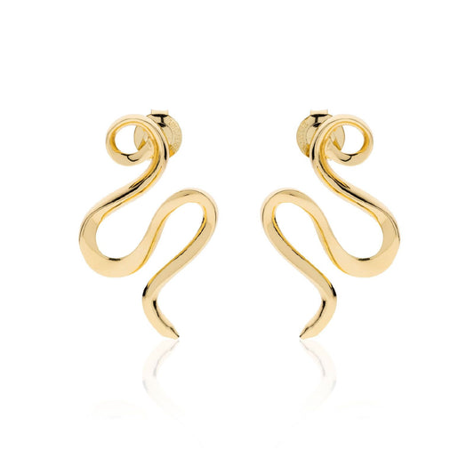 Orecchini a lobo Unoaerre Fashion Jewellery donna in bronzo dorato serpenti 2438-1