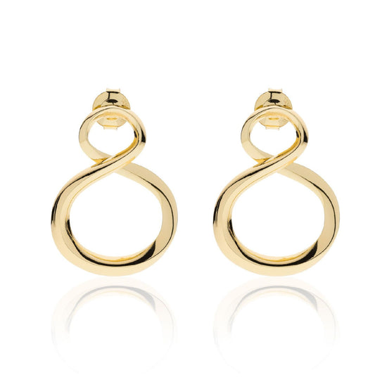 Orecchini a lobo Unoaerre Fashion Jewellery donna in bronzo dorato con cerchi 2439-1