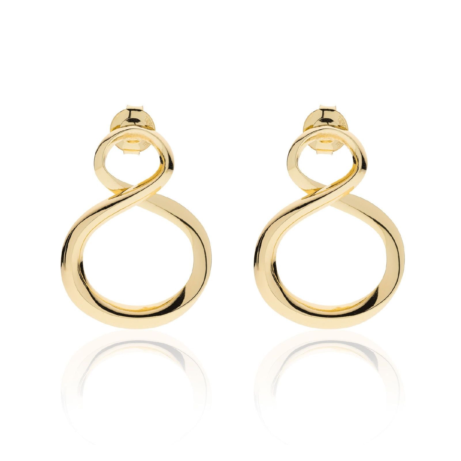 Orecchini a lobo Unoaerre Fashion Jewellery donna in bronzo dorato con cerchi 2439-1
