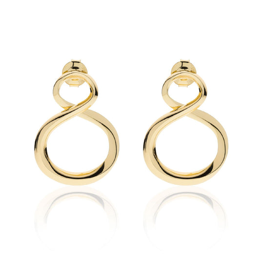 Orecchini a lobo Unoaerre Fashion Jewellery donna in bronzo dorato con cerchi 2439-1