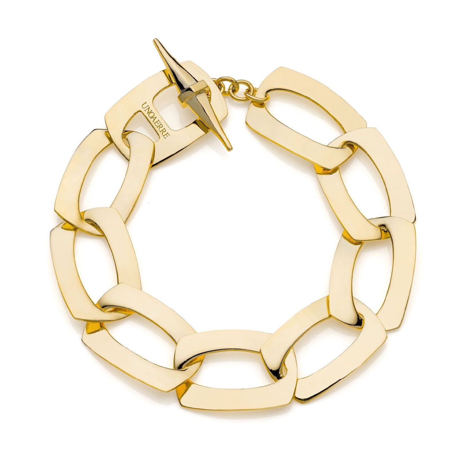 Bracciale Unoaerre Fashion Jewellery donna in bronzo dorato maglie piatte 2444-1