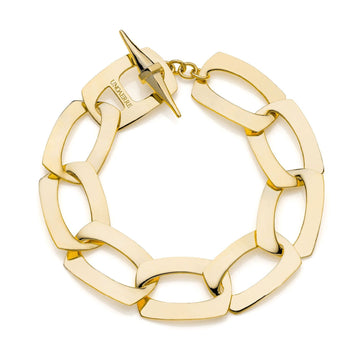 Bracciale Unoaerre Fashion Jewellery donna in bronzo dorato maglie piatte 2444-1
