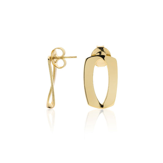 Orecchini pendenti Unoaerre Fashion Jewellery donna in bronzo dorato maglie piatte 2445-1