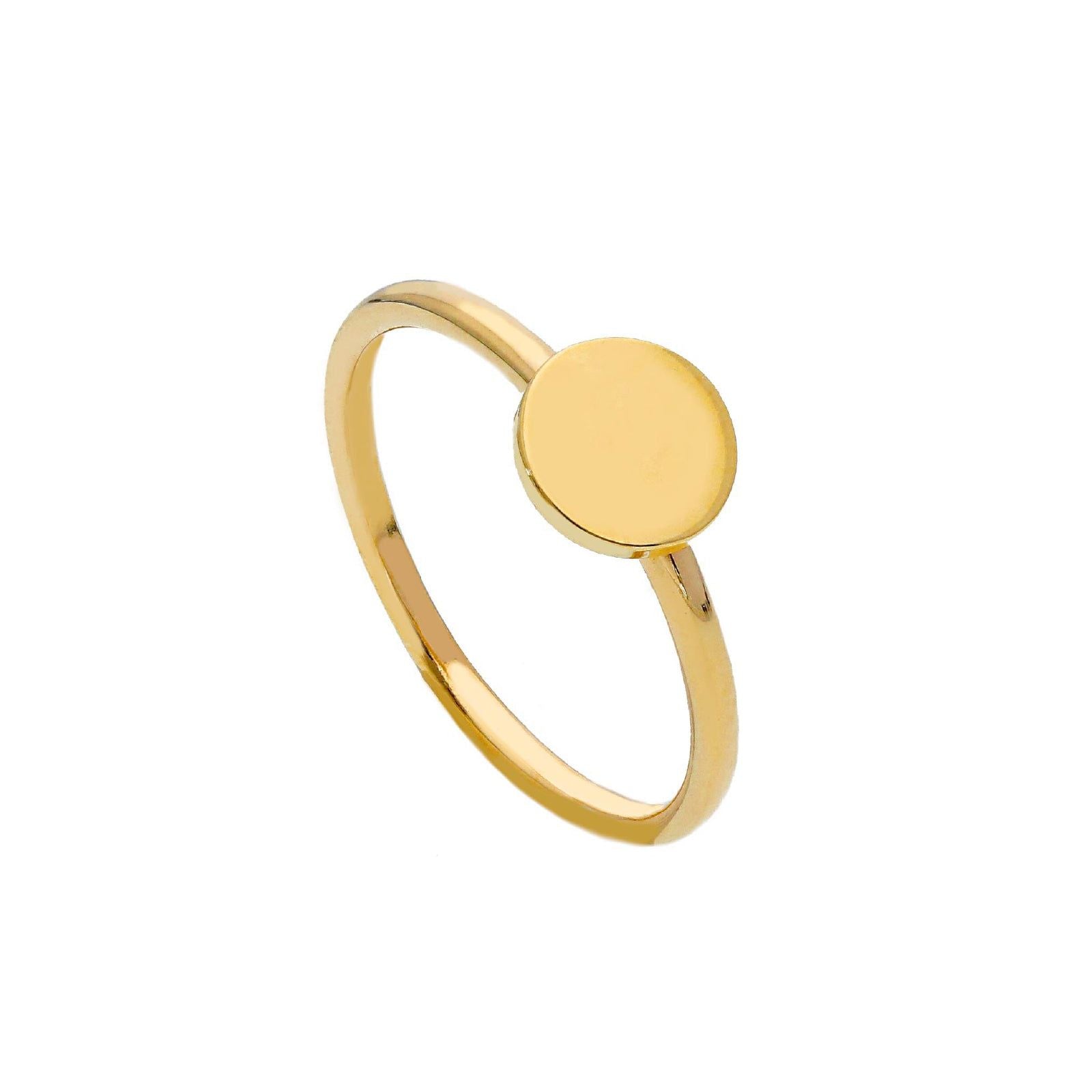 Anello donna JOY Gioielli in oro giallo con piastrina tonda 248781-1