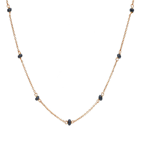 Collana donna JOY Gioielli in oro rosé con onice nera 249454-1