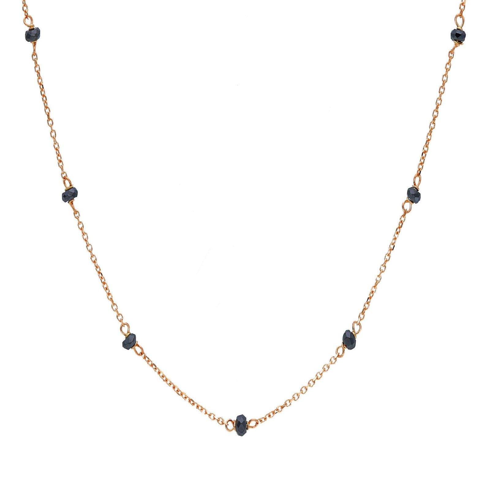 Collana donna JOY Gioielli in oro rosé con onice nera 249454-1