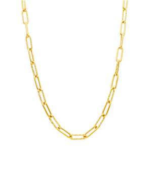 Collana girocollo da donna JOY Gioielli Oro in oro giallo 18kt con maglie ovali lisce e lavorate 251753