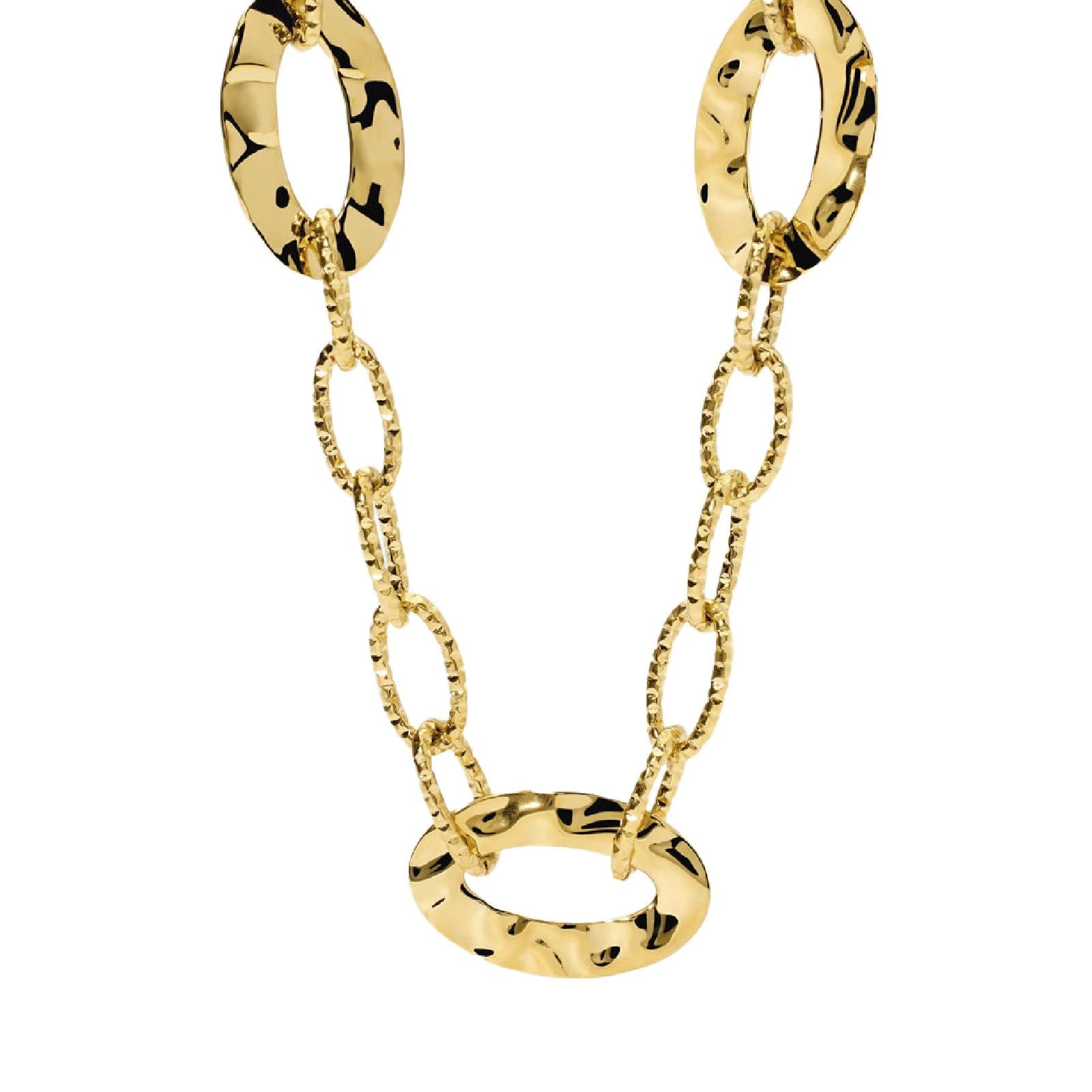 Collana donna 2Jewels Mirage in acciaio dorato con maglie grandi ovali 251917-1