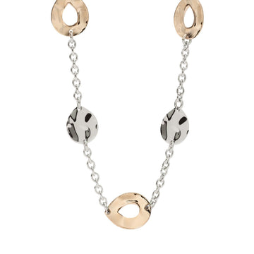 Collana donna 2Jewels Mirage in acciaio bicolor rosé elementi ovali 251941-1