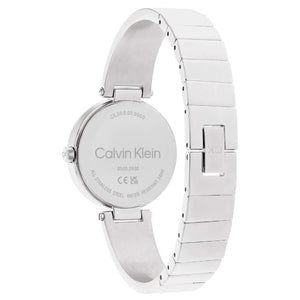 Orologio solo tempo Calvin Klein Sculptural Elevated da donna con cassa 30mm e bracciale in acciaio di colore argento e beige 1685227