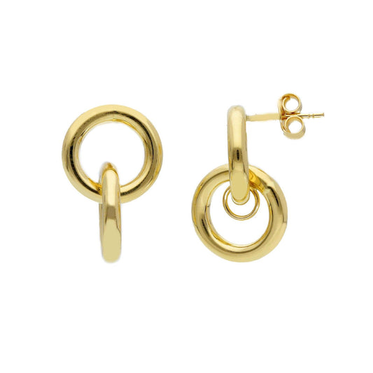 Orecchini pendenti donna JOY Gioielli in oro giallo con cerchi incrociati 252376-1
