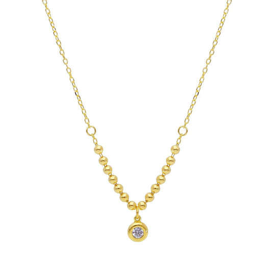 Collana punto luce donna JOY Gioielli in oro giallo con sfere e zircone 257424-1