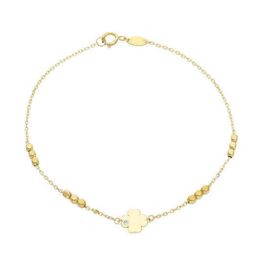 Bracciale donna JOY Gioielli Oro in oro giallo con quadrifoglio e sfere 258152-1