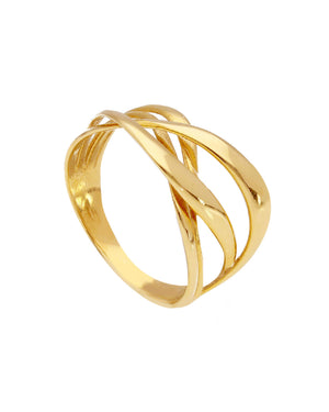 Anello da donna JOY Gioielli Oro in oro giallo 18kt con fasce separate al centro 258388