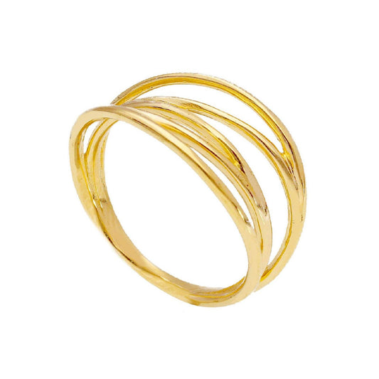 Anello donna JOY Gioielli Oro in oro giallo con fili sottili al centro 260440-1