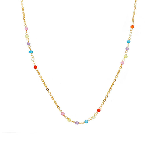 Collana donna JOY Gioielli Oro in oro giallo con cristalli multicolor 261019-1