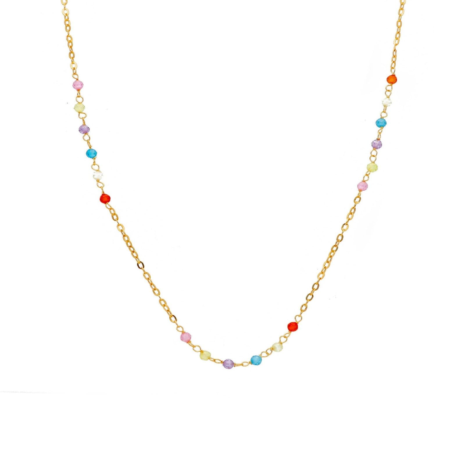 Collana donna JOY Gioielli Oro in oro giallo con cristalli multicolor 261019-1