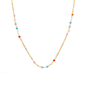 Collana donna JOY Gioielli Oro in oro giallo con cristalli multicolor 261019-1