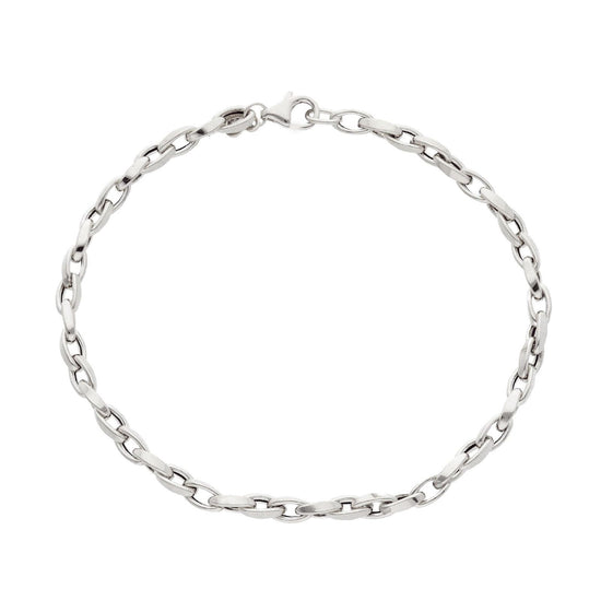 Bracciale donna JOY Gioielli Oro in oro bianco maglie ovali 261135-1