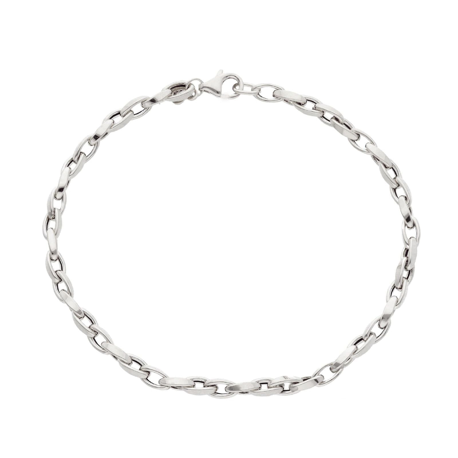 Bracciale donna JOY Gioielli Oro in oro bianco maglie ovali 261135-1