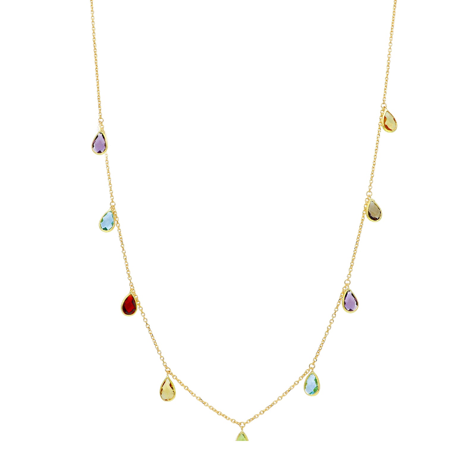 Collana donna della collezione JOY Gioielli in oro giallo con pietre multicolor 262523