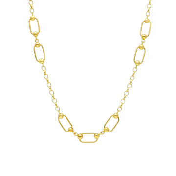 Collana donna JOY Gioielli in oro giallo maglie ovali e sfere 262612-1