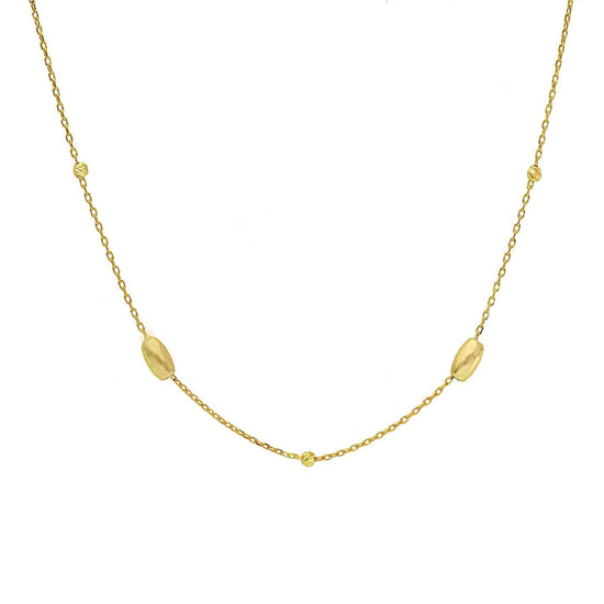 Collana donna JOY Gioielli in oro giallo beads ovali e sfere 262838-1