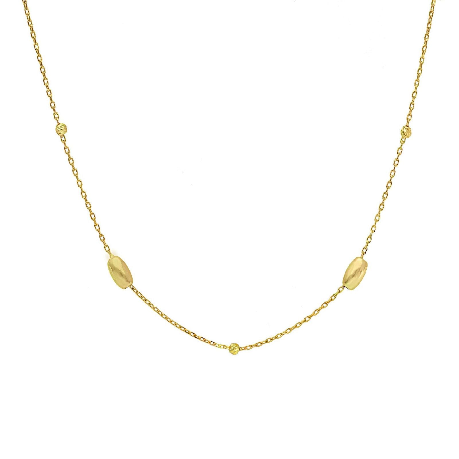 Collana donna JOY Gioielli in oro giallo beads ovali e sfere 262838-1