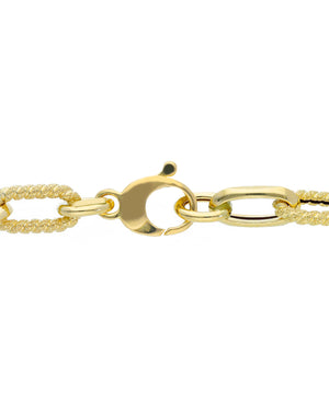 Collana girocollo da donna JOY Gioielli Oro in oro giallo 18kt con maglie ovali lisce e lavorate 266900
