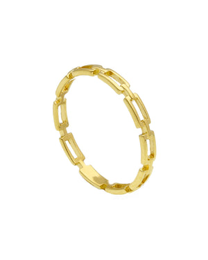 Anello da donna JOY Gioielli Oro in oro giallo 18kt con maglie rettangolari 267686