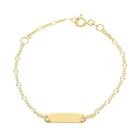 Bracciale bambino/a JOY Gioielli in oro giallo con targhetta rettangolare 268107-1