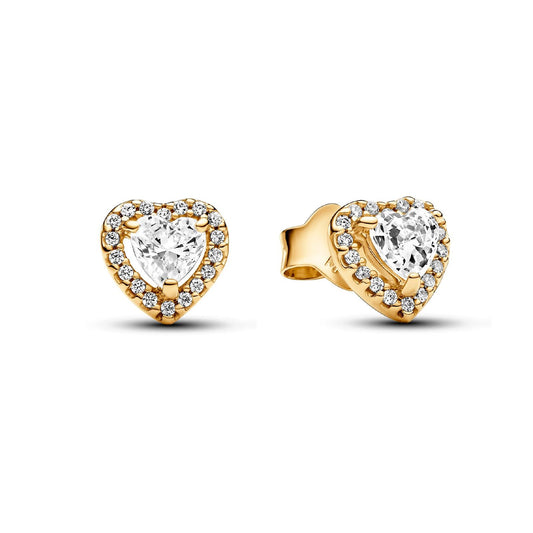 Orecchini Cuori in Rilievo placcato oro 268427C01-1