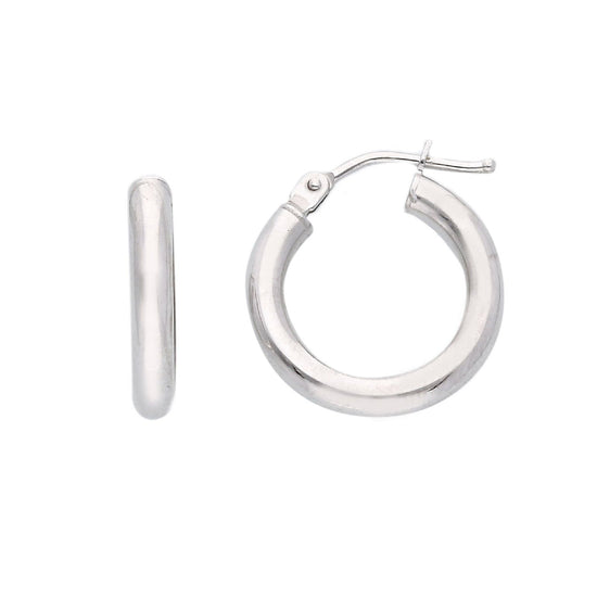 Orecchini cerchio donna JOY Gioielli oro bianco 10 mm diametro 269090-1
