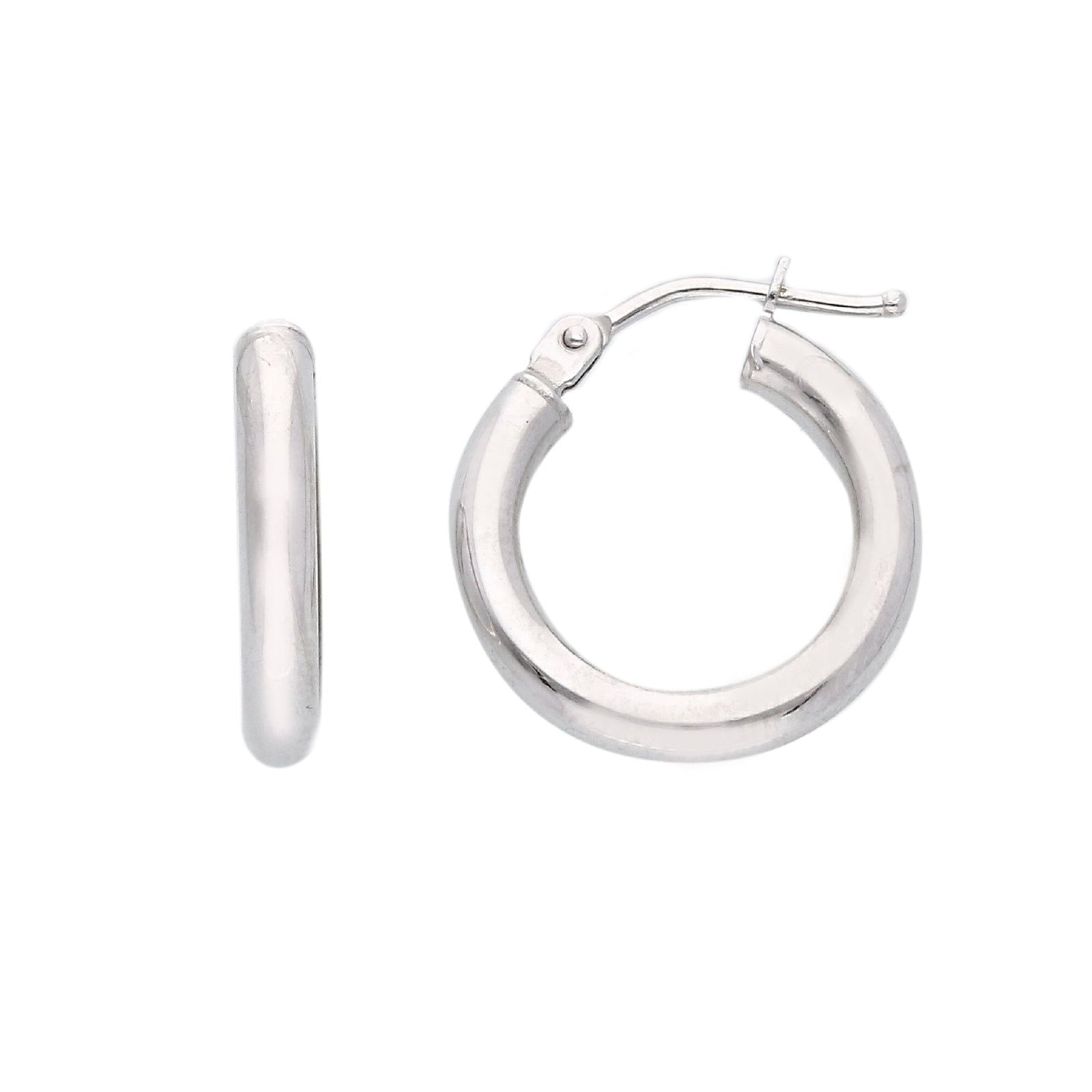Orecchini cerchio donna JOY Gioielli oro bianco 10 mm diametro 269090-1