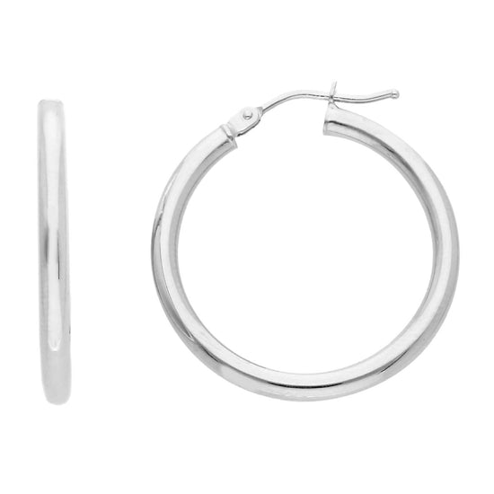 Orecchini cerchio donna JOY Gioielli oro bianco 20 mm diametro 269092-1