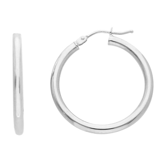Orecchini cerchio donna JOY Gioielli oro bianco 20 mm diametro 269092-1