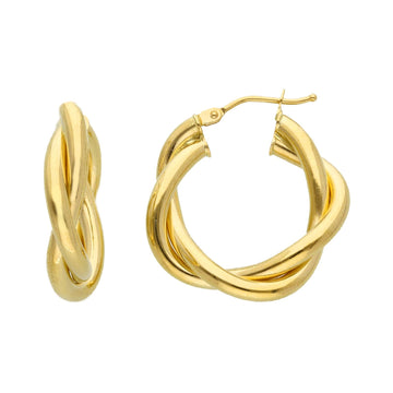 Orecchini cerchio intrecciati donna JOY Gioielli in oro giallo 15 mm 269095-1