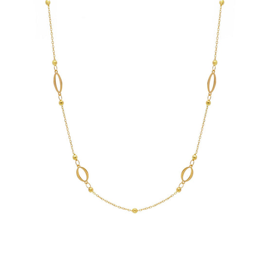Collana donna JOY Gioielli in oro giallo con maglie ovali e sfere 269218-1