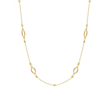 Collana donna JOY Gioielli in oro giallo con maglie ovali e sfere 269218-1