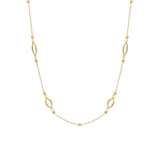 Collana donna JOY Gioielli in oro giallo con maglie ovali e sfere 269218-1