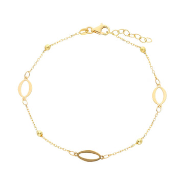 Bracciale donna JOY Gioielli in oro giallo maglie ovali e sfere 269222-1