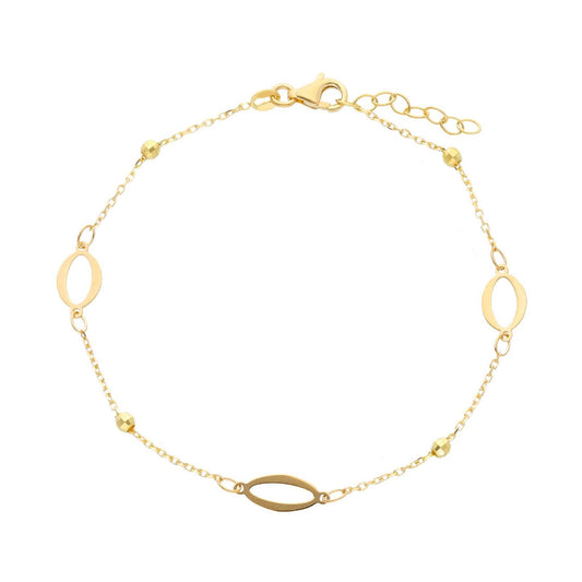 Bracciale donna JOY Gioielli in oro giallo maglie ovali e sfere 269222-1