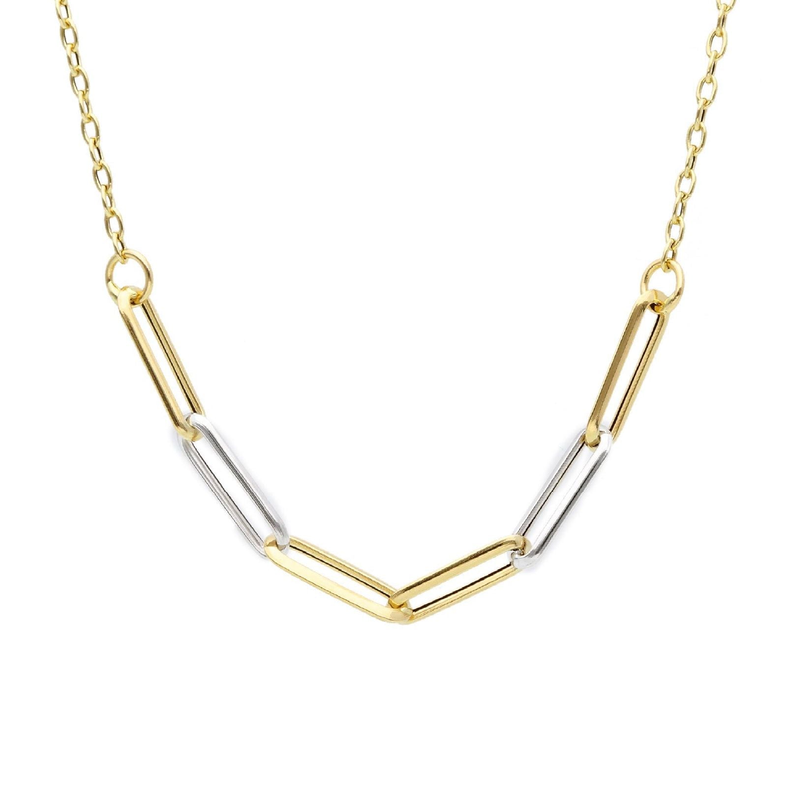 Collana donna JOY Gioielli Oro in oro giallo e bianco 6 maglie ovali bicolor 269274-1