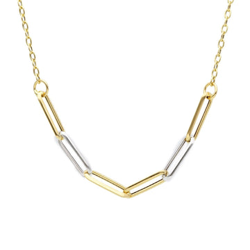 Collana donna JOY Gioielli Oro in oro giallo e bianco 6 maglie ovali bicolor 269274-1