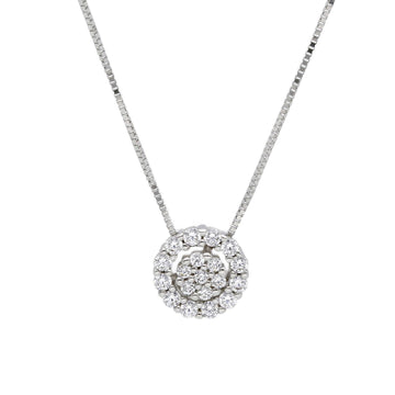 Collana girocollo donna JOY Gioielli in oro bianco con ciondolo di zirconi 269307-1